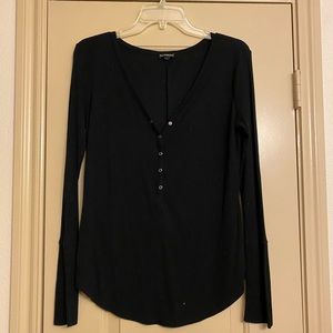 Express black button down shirt